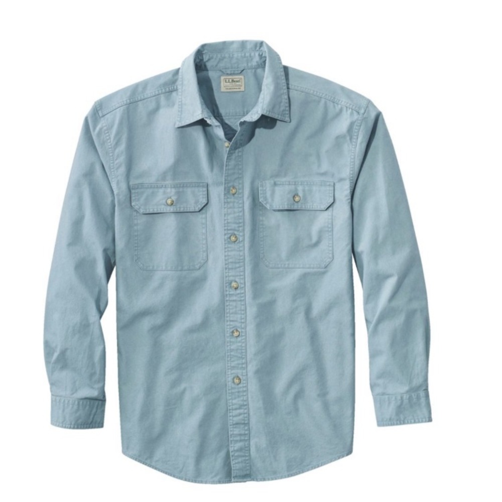 L.L. Bean Light Blue Casual Button Down Shirt